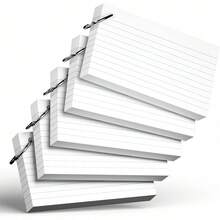 250 White Index Cards With Rings, 3 X 5 Inch, Thick Lined Index Cards, Suitable For School, Office Supplies And Home Organization, Durable Study To-Do List Note Cards With Lines - Sets - View 9