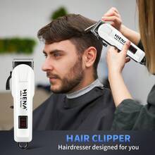 HIENA Professional Electric Hair Clipper Digital Display Cordless Hair Trimmer USB Type-C Charging Hair Clipper With Limit Combs Home Haircutting Tool Men's Gift - View 11