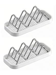 Wavy Soap Holder With Drainage Tray, Wavy Soap Dish, Laundry Soap Drainage Tray, Creative Bathroom Countertop Storage Rack, Home Soap Holder, Bathroom Storage, Bathroom Decor - Multicolor - View 12