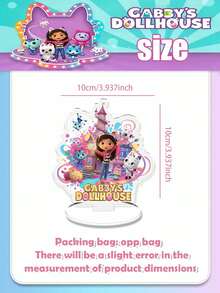 MASSDI Gabby Acrylic Tabletop Standee, Magic Castle Full‑Character Pattern Desktop Centerpiece Ornament, Transparent Acrylic Display Decor For Theme Party Table Setting & Indoor Desktop Collection Decoration - Multicolor - View 4