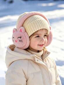 Soft Plush Earphone Cover, Cute Cartoon Cat Ear Design, Suitable For Headphones, Ear Protection - Multicolor - View 3