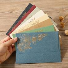 European Vintage Thickened Envelopes, Gold Foil Stamping, Special Paper Lining, Wholesale Creative Exquisite Invitation Card Storage Envelopes - Gold Foil Stamping - View 3