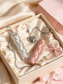 Lipstick Holder Lipstick Storage Box Lipstick Keychain Storage Box, Suitable For Handbags, Tote Bags, Bag Charms, Bag Accessories, Christmas Decoration Home Room Decor - Multicolor - View 1