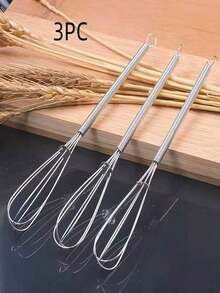 1/3pcs Mini Egg Beater, Stainless Steel Egg Whisk, Mixing And Stirring, Baking Tools, Kitchen Gadgets, Kitchen Supplies - Multicolor - View 11