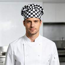 Adjustable Classic Chef Hat, Pleated Chef Hat, Unisex Breathable Tall Chef Hat, Suitable For Cafe, Restaurant, Kitchen - 1Pc - View 8
