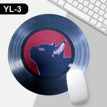 1pc Portable Vintage Vinyl Record Round Mouse Pad, Non-Slip Rubber Base, Tightly Woven High-Definition Print, Fade-Resistant, Washable, Thick Anti-Deformation Office Gaming Home Decor Desk Mat - View 13