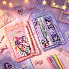 KPop Demon Hunters K-POP Gift Stationery Set With Badge, Pen And Notebook, Bestselling Stationery Store Selection, Suitable For Teenager Desk Decor, Holiday Gift, Classroom Incentive Prize, Fan Giveaway - Multicolor - View 7