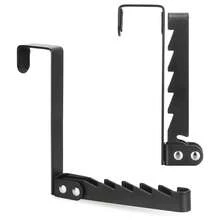 Basic Living 1pc/2pcs Over-The-Door Hook Hanger, Foldable Over-The-Door Storage Rack, Space-Saving Hanging Storage Rack, Suitable For Bedroom, Bathroom, Hanging Clothes, Coats, Towels, Black - A - View 13