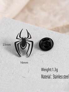 suteyi Gothic Spider Metal Lapel Brooch, Cool Animal Spider Brooch, Halloween Cosplay Costume Accessory, Suitable For Suit, Shirt, Jacket, Men's Gift - Multicolor - View 6