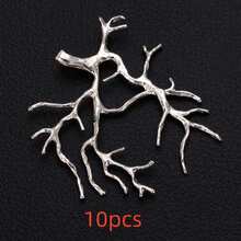 1/5pcs Gold-Plated Copper Tree Branch Pendant Base, DIY Wrap & Embed Natural Stones, Crystals, Pearls - Multicolor - View 19