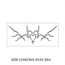 (Succubus Pattern) Temporary Tattoo Sticker Herbal Tattoo Sticker, Realistic And Long-Lasting Temporary Tattoo Sticker, Waterproof And Friction-Resistant Lasts 7-15 Days - Black - View 2