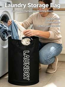 Dirty Laundry Basket Storage Basket Large Capacity Soft Handle Dirty Clothes Storage Basket Foldable Storage Bucket Suitable For Bedroom Laundry Room Home Sundries Storage, Laundry Baskets - Multicolor - View 2