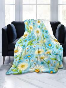 Soft & Comfortable Exquisite Printed Cute Animal Blanket, 2D Flat Print Pattern Multi-Purpose Blanket For Sofa, Bed, Outdoor Camping, Leisure, Home, Picnic, Travel, All Seasons, Modern Style, Polyester, Machine Washable - Multicolor - View 4