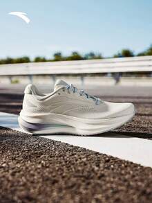 Anta Champion 5 Women's Shock-Absorbing Rebound Running Shoes, Breathable Supportive Non-Slip Athletic Sneakers - Gray Blue - View 5