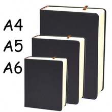 1pc A4/A5 Extra Thick Blank Notebook, Handmade Leather Cover, High Aesthetic & Convenient, Suitable For Sketching, Drawing, Daily Recording, Office, School, Home Use, Back To School Essential - A - View 1