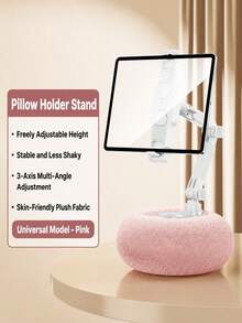 Foldable Pillow Phone Holder With Storage Compartment For Earphones And Charging Cables, 3-Axis Adjustable Mechanical Arm, Suitable For Bed, Sofa, Desk, Office And More - Multicolor - View 14
