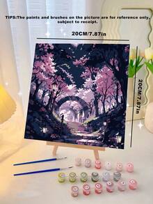 成人数码油画，丙烯颜料，简易成人数码油画，适合初学者，DIY数码油画，可作礼物或家居墙面装饰，尺寸：20英寸宽 x 20英寸长 / 30英寸宽 x 30英寸长 - 紫色 - 查看 8