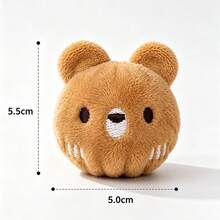 Cute Bear Pet Interactive Bouncing Sound Toy Ball, Dog And Cat Play Boredom Relief Companion Toy, Sound-Attracting For Dogs And Cats, Durable Bite-Resistant Material, Slow Rebound Pet Companion Play Toy - Brown - View 5