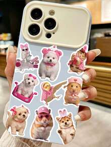 54pcs Pink Pet Stickers, PVC Decorative Stickers, Suitable For Laptop, Luggage, Skateboard, Tablet, Refrigerator, Phone Case, Guitar, Gift Box Packaging - A - View 7