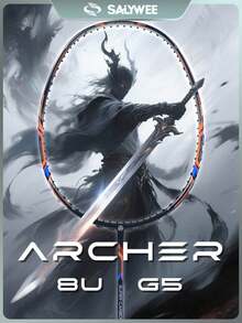 ALP Archer T700 Pro Full Carbon Offensive Badminton Racket, Sturdy Shaft For Vibration Damping, Tension ≤30lbs, With Free Bag And Grip Tape, Head-Heavy Design Enhances Power, Ideal For Tournaments, Training Players, Black/Red/Purple Sports Gear - Multicolor - View 3