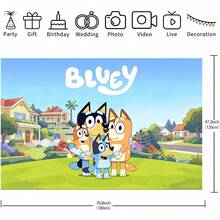 WPETLE Birthday Party Backdrop Cartoon Family House Lawn Scene Photo Background Banner Children Party Decoration - Multicolor - View 10