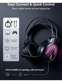 Acer Gaming Headset Wired Over-Ear Headphones OHW201-A With Microphone For Online Classes, Customer Service, Esports, And Study, Universal Computer Headset For Delta Force And , USB/3.5mm Interface, Compatible With PC - View 8