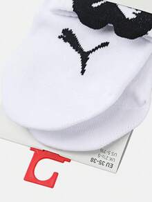 Puma Women's Mid-Calf Socks - Black & White - Single Pair Sports Mid-Calf Socks 95203503 - White/Black - View 6