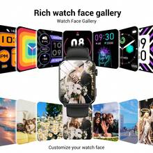 Blackview 中性智能手錶，附 LED 閃光燈運動手錶，藍牙通話，IP68 防水，適用手機/Android，健身手錶，含心率監測、睡眠追蹤、計步器、卡路里計算、血壓監測，送給男士或女士的禮物 - 查看 7