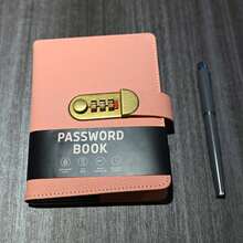 Premium Locked Password Notebook With Alphabetical Index Tabs, Hardcover Secure Log Book, Personal Diary For Recording Website Usernames & Confidential Notes, 14.99cm*9.91cm Portable Password Storage Book - B6 - View 5