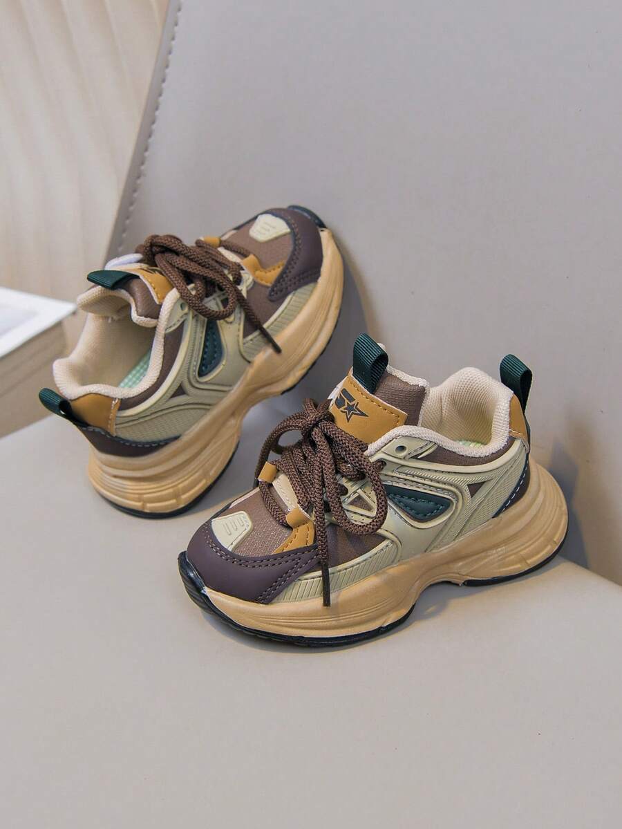 Casual Fashion Baby Sports Shoes Suitable For Daily Wear - Khaki - View 1