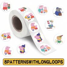 500 miếng/cuộn nhãn dán cuộn hình heo hoạt hình dễ thương, decal DIY cho hành lý, điện thoại, guitar, scrapbook, chống nước, quà tặng tiệc - Xem 1