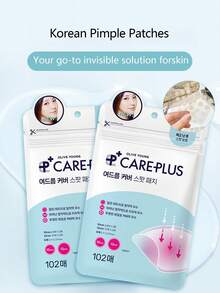 Olive Young Care Plus 1入隱形水膠痘痘貼，韓式痘痘貼，遮蓋瑕疵，適用於問題肌膚與臉部，抗汗，緊急痘痘貼 - 102 計數 - 查看 10