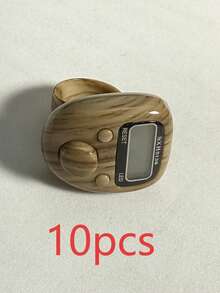 Faux Wood Grain Baked Lacquer Texture Vintage Warm Contrast To Ordinary Plastic Model More Premium Integrated Elastic Finger Ring Directly Worn On Finger Fits Regular Finger Circumference Easily Without Slipping During Counting - Multicolor - View 23