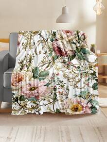 Soft And Comfortable Exquisite Printed Cute Animal Blanket, 2D Flat Print Pattern Multi-Purpose Blanket For Sofa, Bed And More, Outdoor Camping Leisure Blanket, Suitable For Home, Picnic, Travel, All Seasons Comfort, Modern Style, Polyester, Machine Washable - Multicolor - View 3