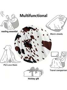 1pc Modern Style Soft & Comfortable Blanket, Minimalist Cool Design, Multi-Purpose Throw For Sofa, Bed And More, Outdoor Camping Leisure Blanket, Suitable For Home, Picnic, Travel, All-Season Comfort, 280gsm Polyester, Machine Washable - Multicolor - View 6