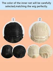 12 Inch Black Air Bangs Wig, Natural Style, Soft Hair, Suitable For Daily Wear And Party Events, Halloween - Black - View 8
