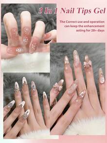 MSRUIOO 1/2/3pcs 8ml Solid Nail Tips Gel--Long Lasting Solid Hard Gel, No Sticky Hands, UV LED Curing, Nail Salon & Home Use, Clear Acrylic Solid Nail Tips Gel Nail Polish For Press On Nails, False Tips, Extensions - Strong Bonding, Easy Application - Multicolor - View 10