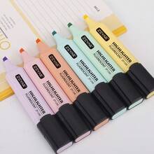 6/12pcs Macaron Color Highlighters, Colorful Note Highlighters, Suitable For Journals, Notebooks, School And Office Supplies, Back To School Season - Multicolor - View 3