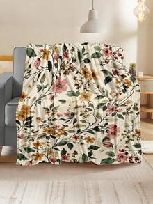 Soft & Comfortable Exquisite Printed Cute Animal Blanket, 2D Flat Print Pattern Multi-Purpose Blanket For Sofa, Bed, Outdoor Camping, Leisure, Home, Picnic, Travel, All Seasons, Modern Style, Polyester, Machine Washable - Multicolor - View 3