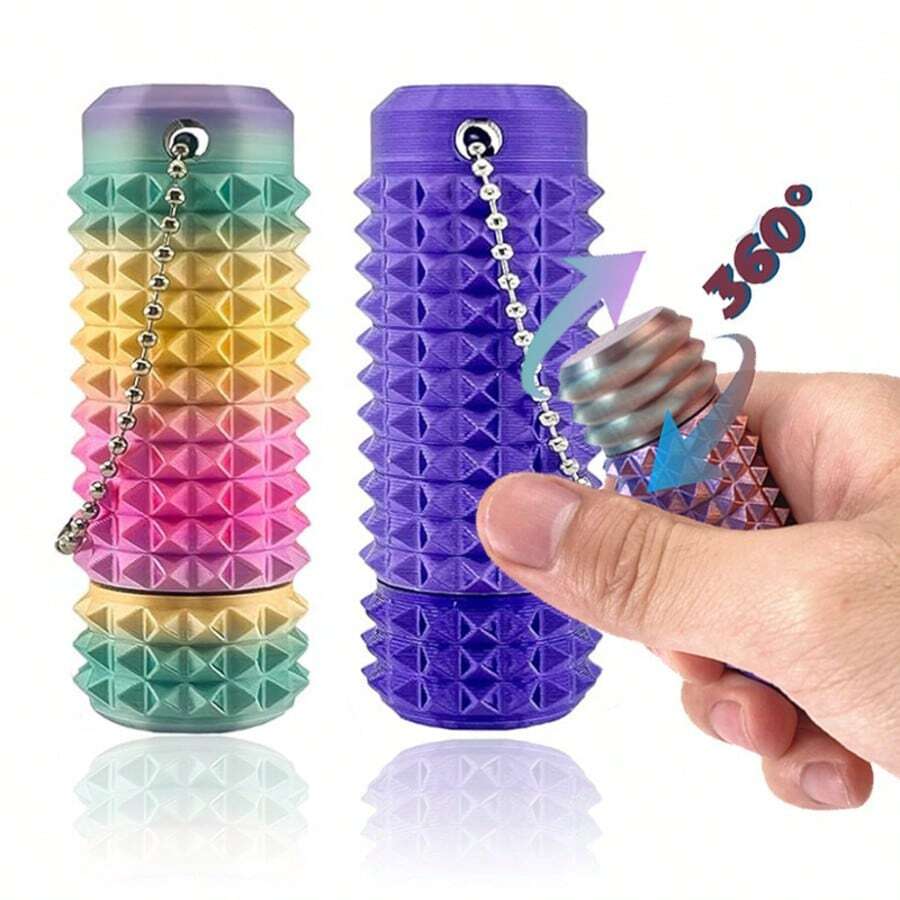 1pc Random Color 3D Printed Toy Bearing Spinner Little Ouchies Pain Fidget Portable Pain Relief Stress Relief - Multicolor - View 1