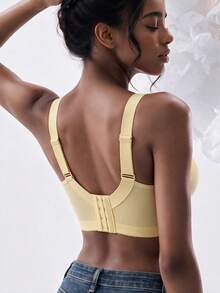 Women' S Solid Color Push Up Bra - Comfortable Fit, Full Coverage & Minimalist Design - Yellow - View 9