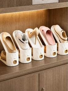 20pcs Adjustable Shoe Rack, Space-Saving Shoe Stacking Rack, Suitable For Closet And Shoe Cabinet, Double-Layer Shoe Storage Rack, Suitable For Sneakers, Flats And High Heels - White - View 3