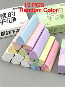 30/10pcs Triangle Eraser Is Scratch Free, Shavings Free, Residue Free, Clean, Scratch Free, Cultural And Creative Stationery - Multicolor - View 7