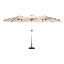14.8 Ft Double Sided Outdoor Rectangular Large With Crank ( Orange )(No Base) - 卡其色 + 鋼鐵 + 花園與戶外 - 查看 2