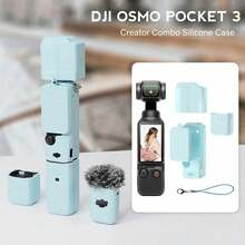 OSMO Pocket 3 Creator Kit 矽膠保護殼，相容 Xtra Muse 保護殼鏡頭防護蓋防刮配件組（藍色） - 查看 3