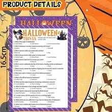 Halloween Party Game Sheets, Halloween Trivia Quiz & Finish The Phrase Activity Game Papers, Fun Halloween Games For Kids Adults, Halloween Supplies For Classroom Home Family Game Night - Halloween Trivia - View 4