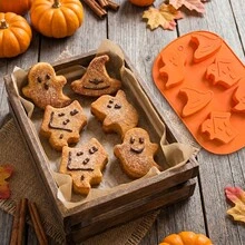 1 buah Cetakan Silikon Tengkorak Gaya Halloween, Cetakan DIY untuk Membuat Cokelat, Permen, Es Krim, dan Puding, Digunakan untuk Dekorasi Kue Pesta Halloween yang Menyeramkan, Alat Pembuat Makanan Penutup - MultiWarna - View 6