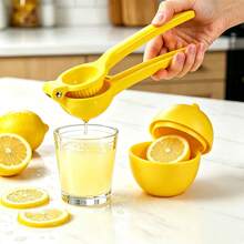 Manual Lemon Juicer And Lemon Storage Box Set, Kitchen Essential, Kitchen Decor And Home Accessory. - Multicolor - View 5