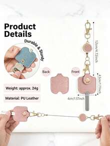 Women's Retractable Keychain, Smart Car Key Fob, Bag Charm; Convenient To Carry, Perfect For Car Keys, An Excellent "Back To School" Gift. - Multicolor - View 6