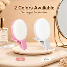 TOKQI Mini Ring Light, Upgraded Small Clip-On LED Selfie Fill Light, USB Rechargeable Portable Phone PC Makeup Mirror Light, Adjustable Brightness Suitable For Phone And Computer, Makeup, Zoom Meetings, Live Streaming, Vlog, Perfect Selfies And Video Calls, 150mAh - A - View 6